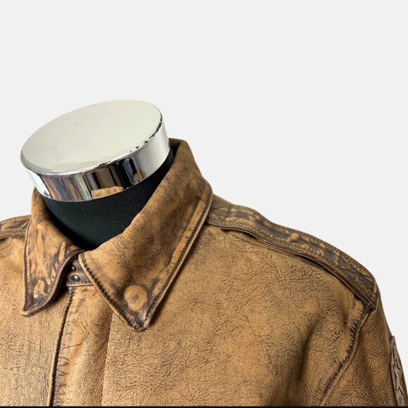 NWT Polo ralph lauren Leather Flight Jacket Sz Large L - Picture 2 of 15